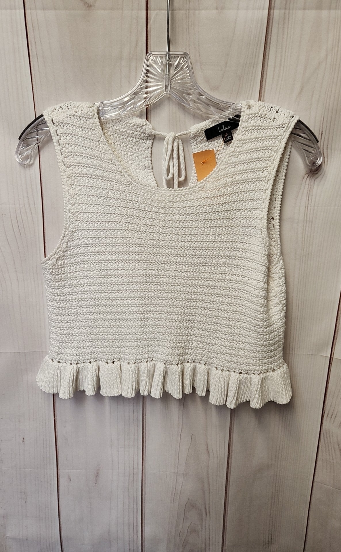 Lulus Women's Size S White Knit Sleeveless Top