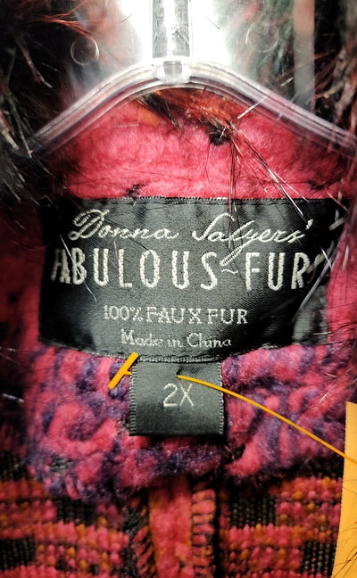 Donna Salyers' Fabulous Furs Women's Size 2X Pink Cardigan