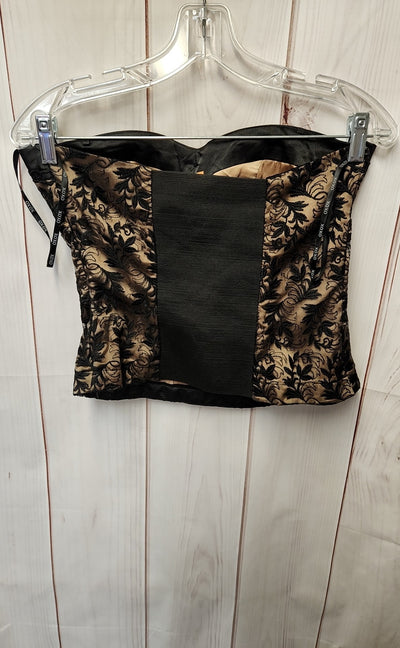 Xoxo Women's Size M Black & Beige Sleeveless Top