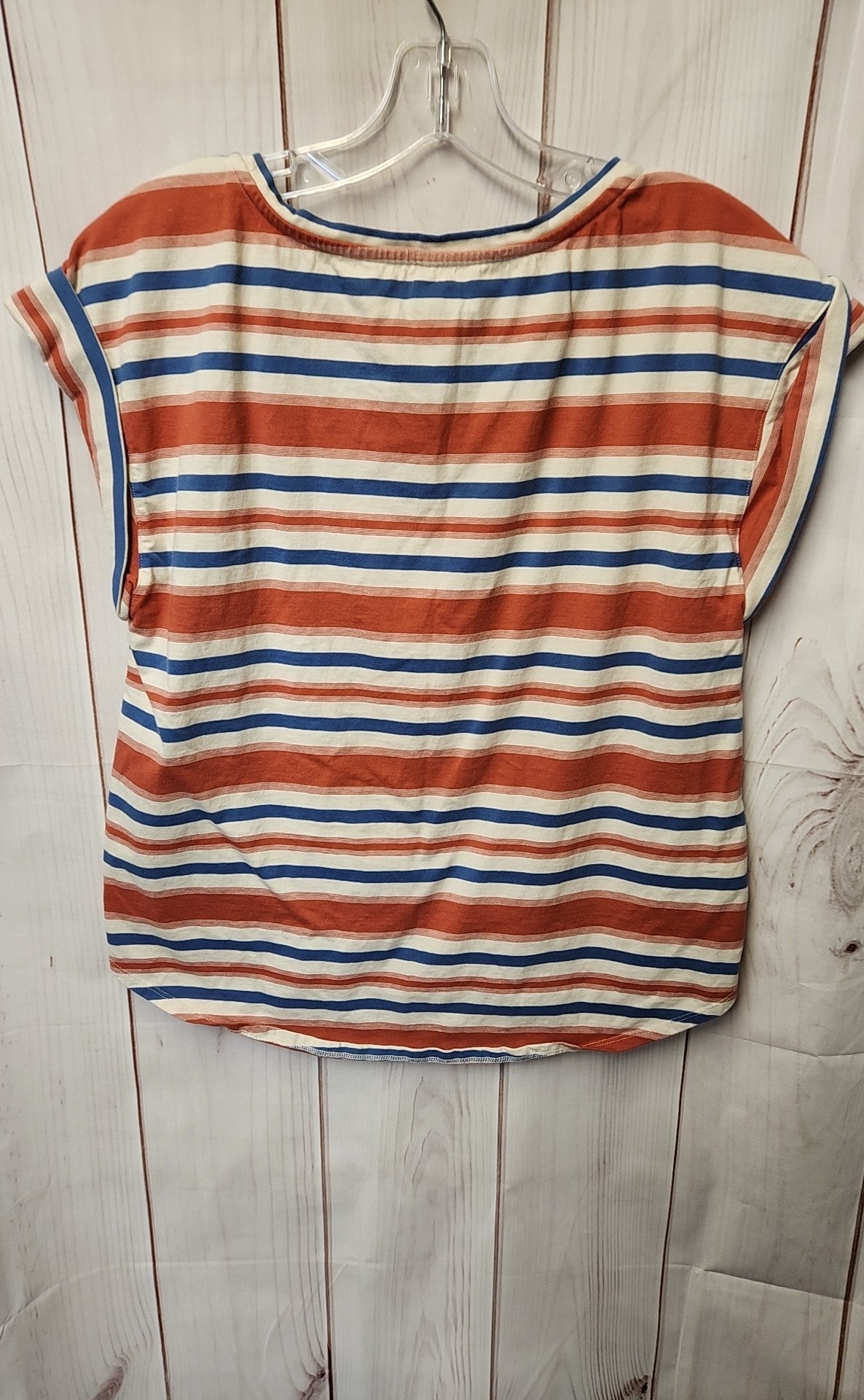LL Bean Women's Size M Red & White Short Sleeve Top