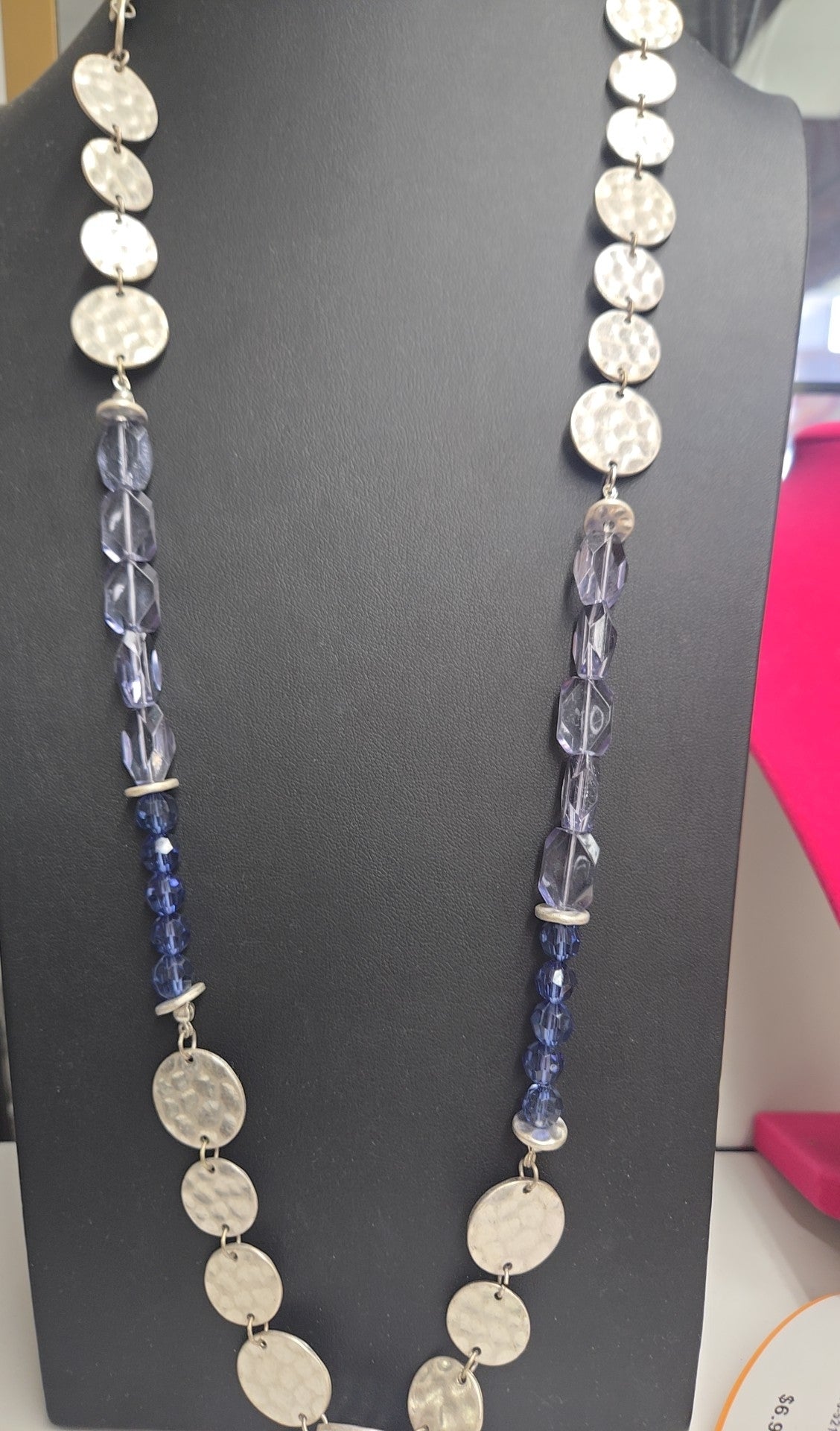 Blue & Silver Beaded Necklace