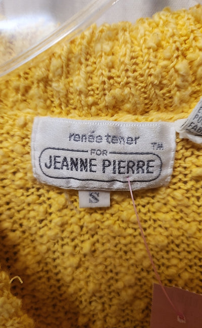 Jeanne Pierre Women's Size S Yellow Knit Sleeveless Top