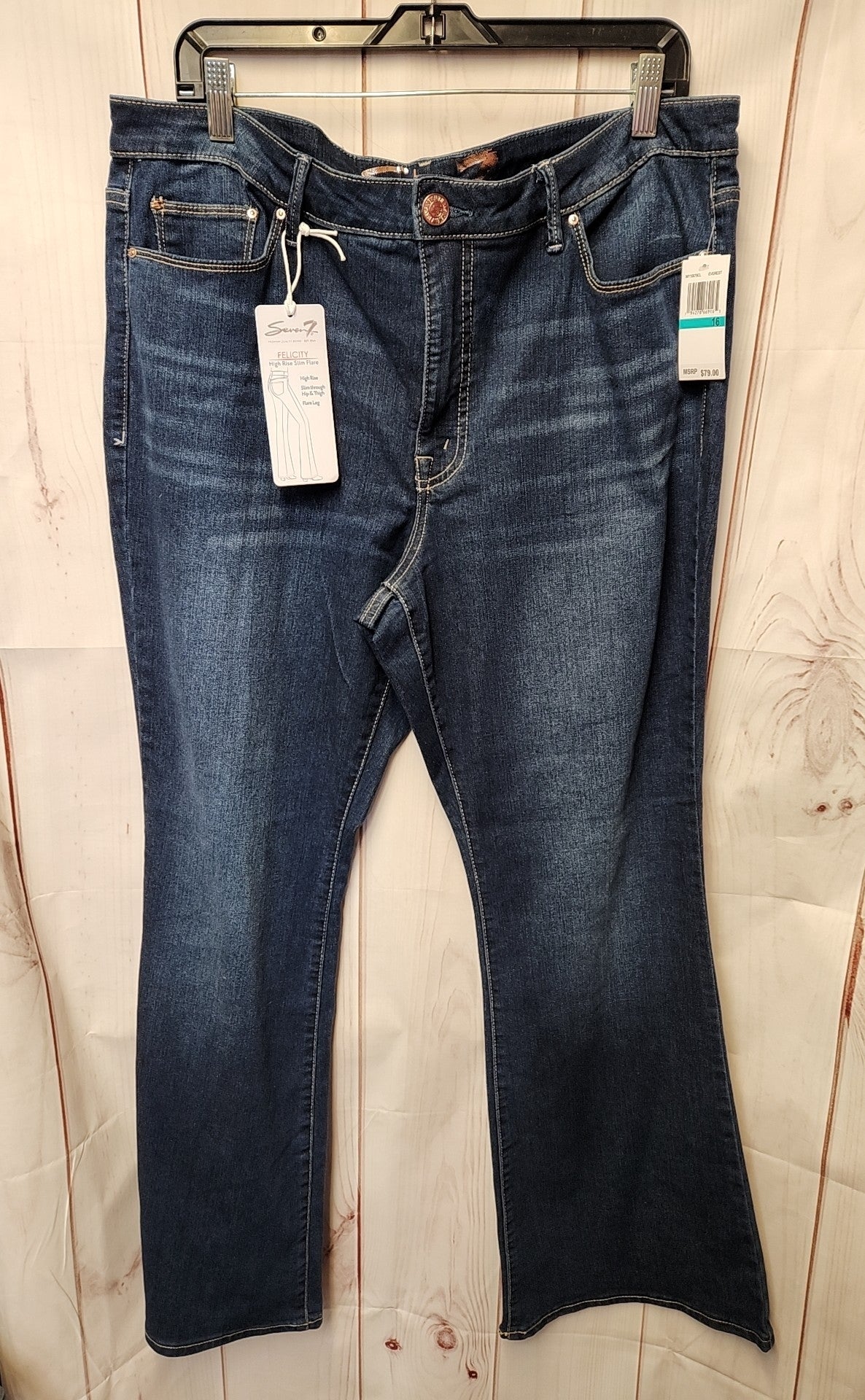 NWT Seven7 Women's Size 33 (15-16) Blue Jeans