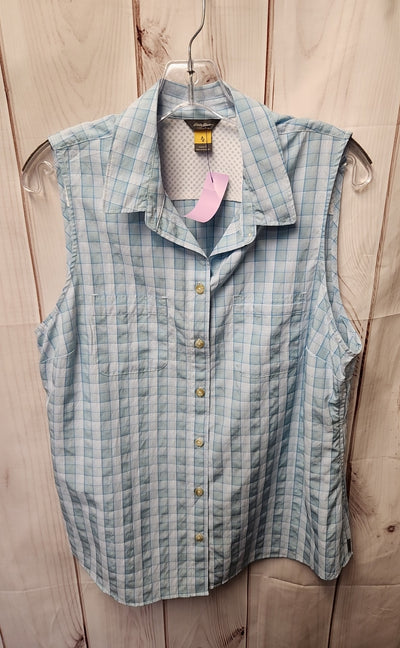 Eddie Bauer Women's Size L Blue Sleeveless Top