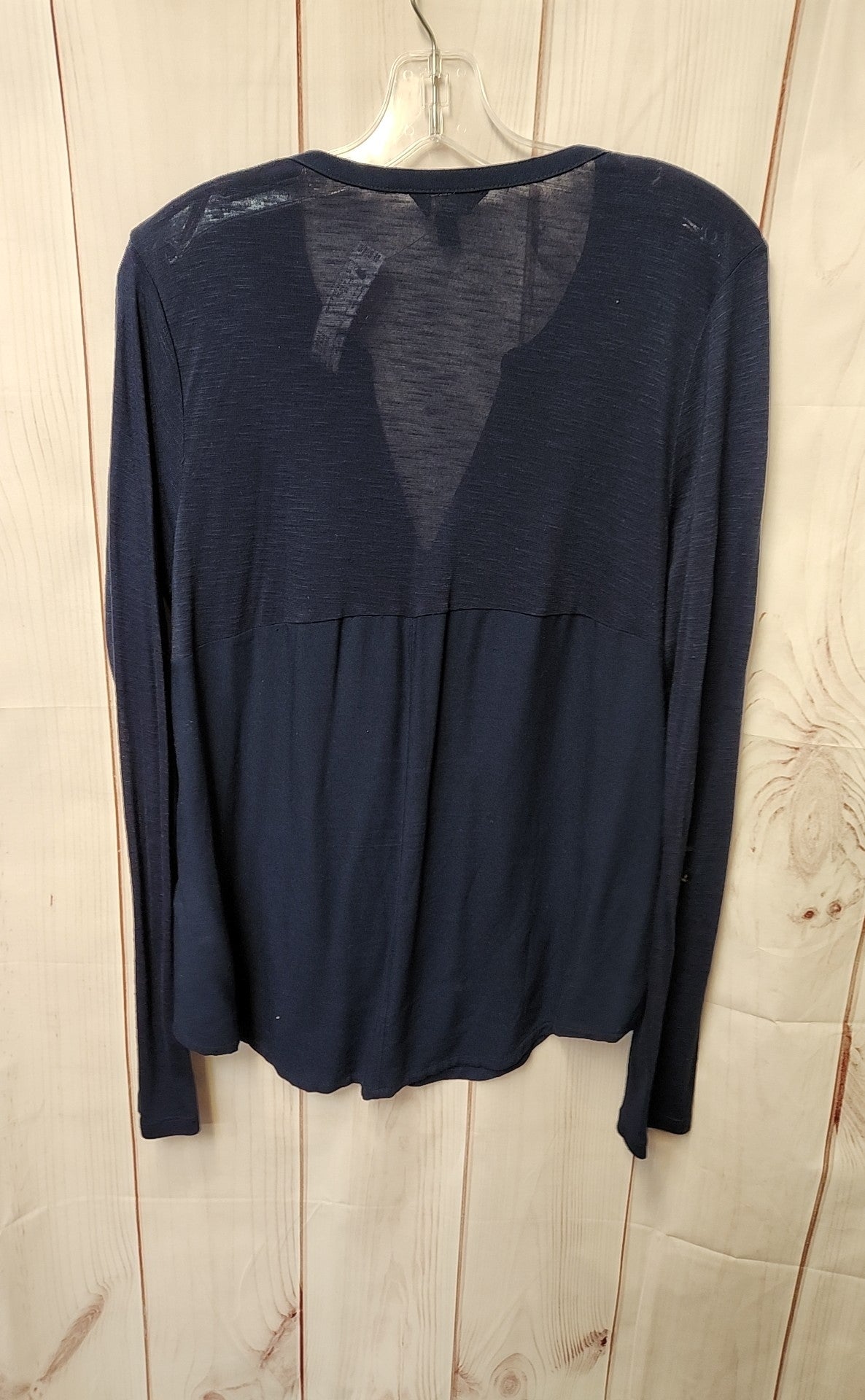 Lucky Brand Women's Size M Navy Long Sleeve Top
