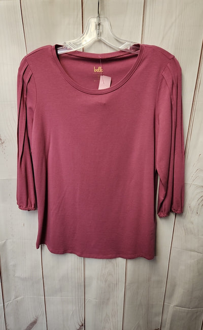 Belle by Kim Gravel Women's Size XXS Pink 3/4 Sleeve Top