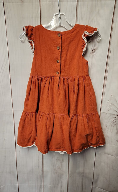 Rachel Zoe Girl's Size 5 Orange Cotton Dress