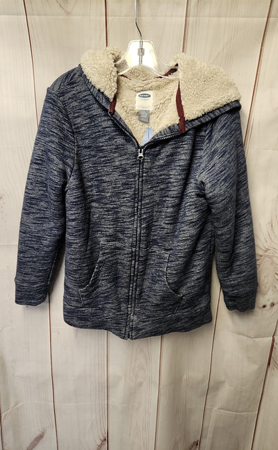 Old Navy Boy's Size 10/12 Blue Full Zip Hooded Sweatshirt