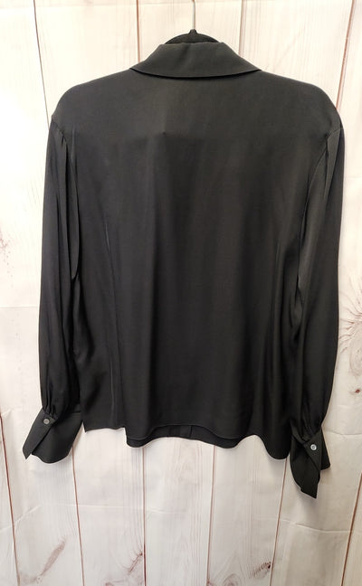 NWT Theory Women's Size L Black Long Sleeve Top
