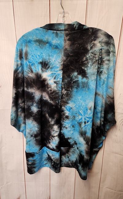 Rhonda Shear Women's Size XS Black & Blue Cardigan