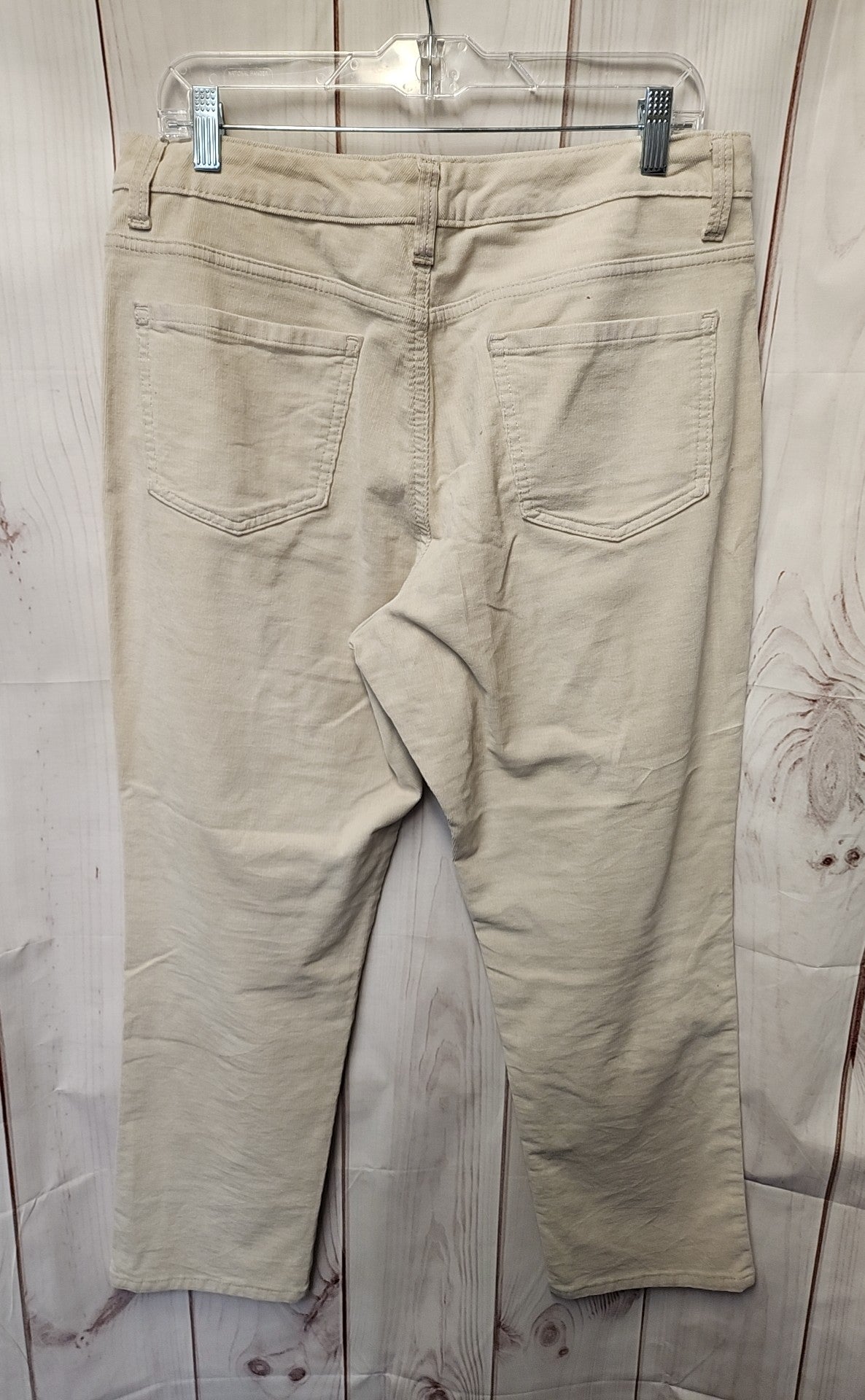 Gloria Vanderbilt Women's Size 14 Beige Corduroy Pants