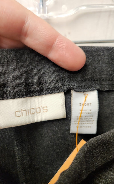 Chico's Women's Size 1 = US 8 Short Gray Pants