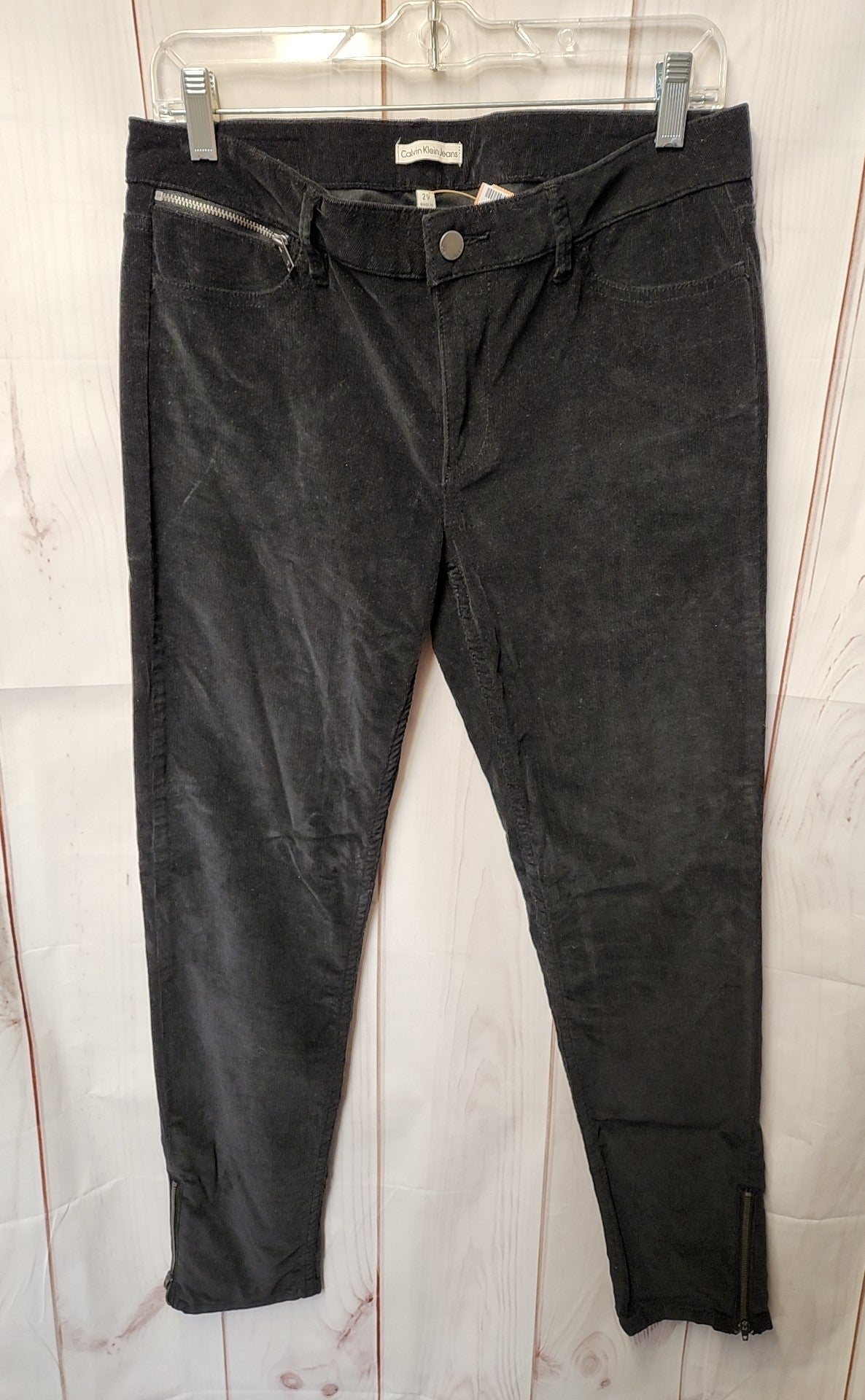 Calvin Klein Women's Size 29 (7-8) Black Corduroy Pants
