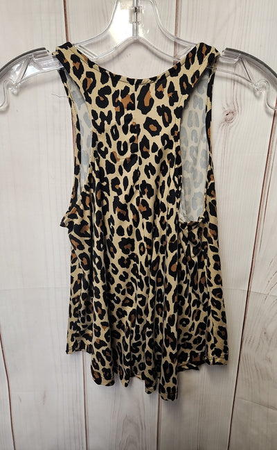 Eye Candy Women's Size M Brown Animal Print Sleeveless Top