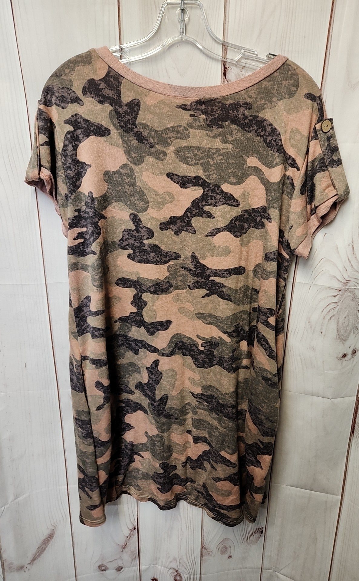 Oddy Women's Size L Pink Camo Dress