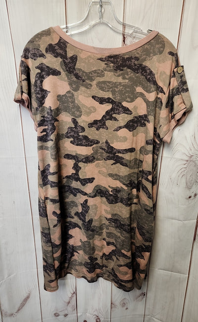 Oddy Women's Size L Pink Camo Dress