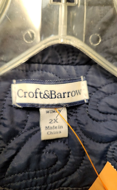 Croft & Barrow Women's Size 2X Navy Vest