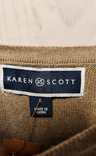 Karen Scott Women's Size L Brown Sweater