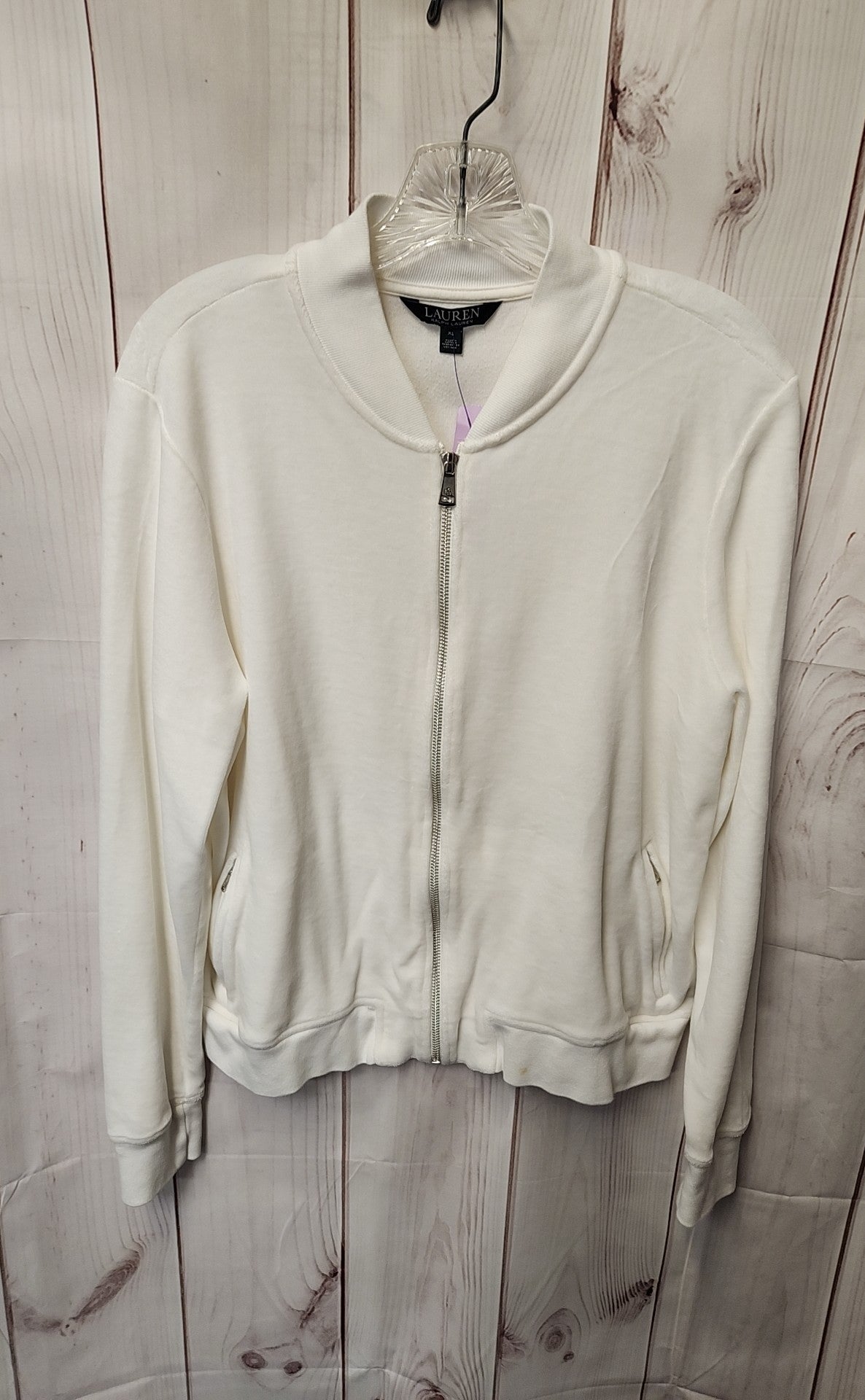 Lauren by Ralph Lauren Women's Size XL White Full Zip Sweatshirt