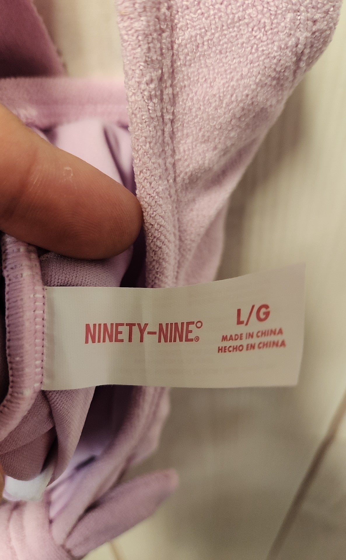 NWT Ninety-Nine Women's Size L Purple Swim Top