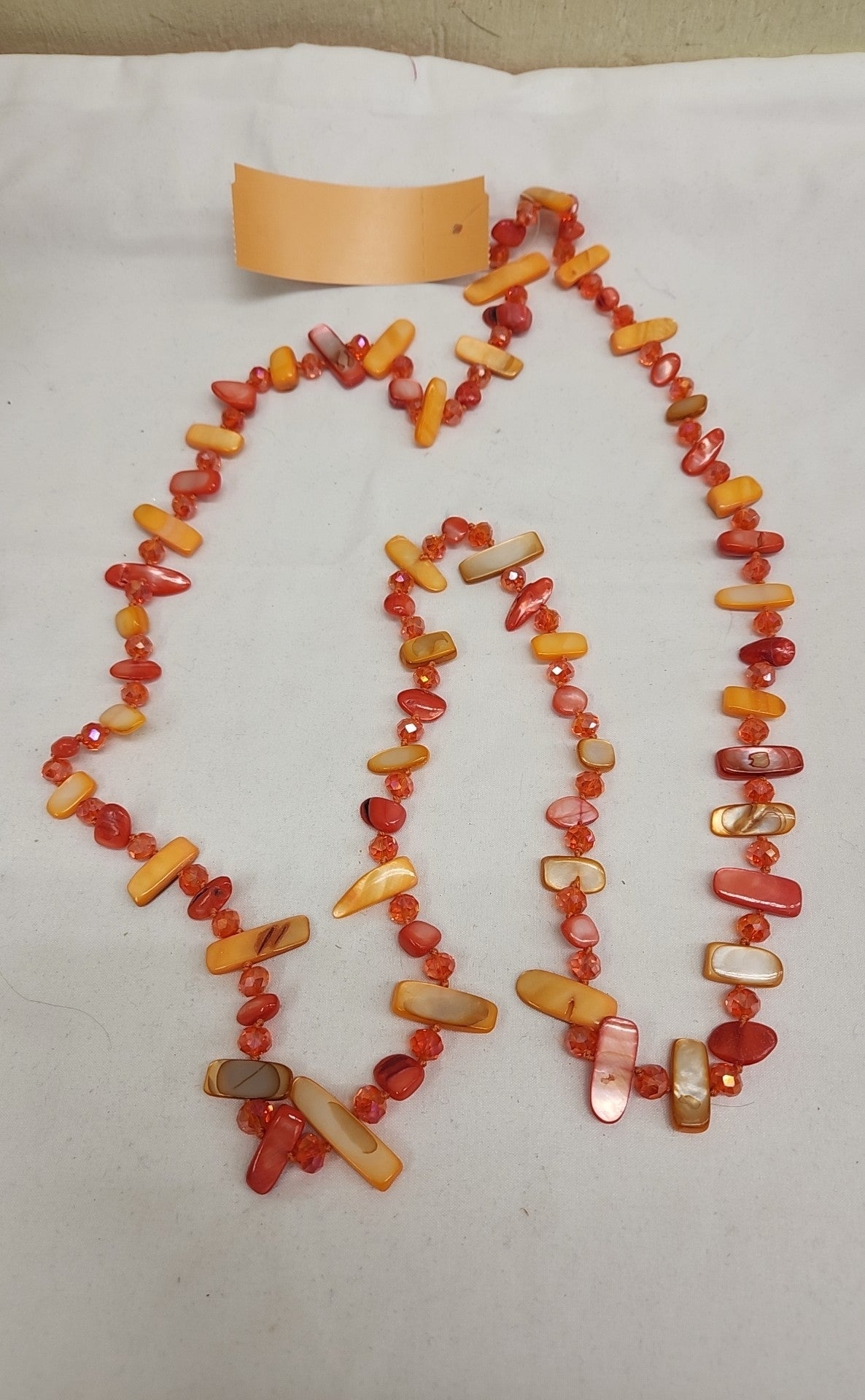 Orange Beaded Necklace