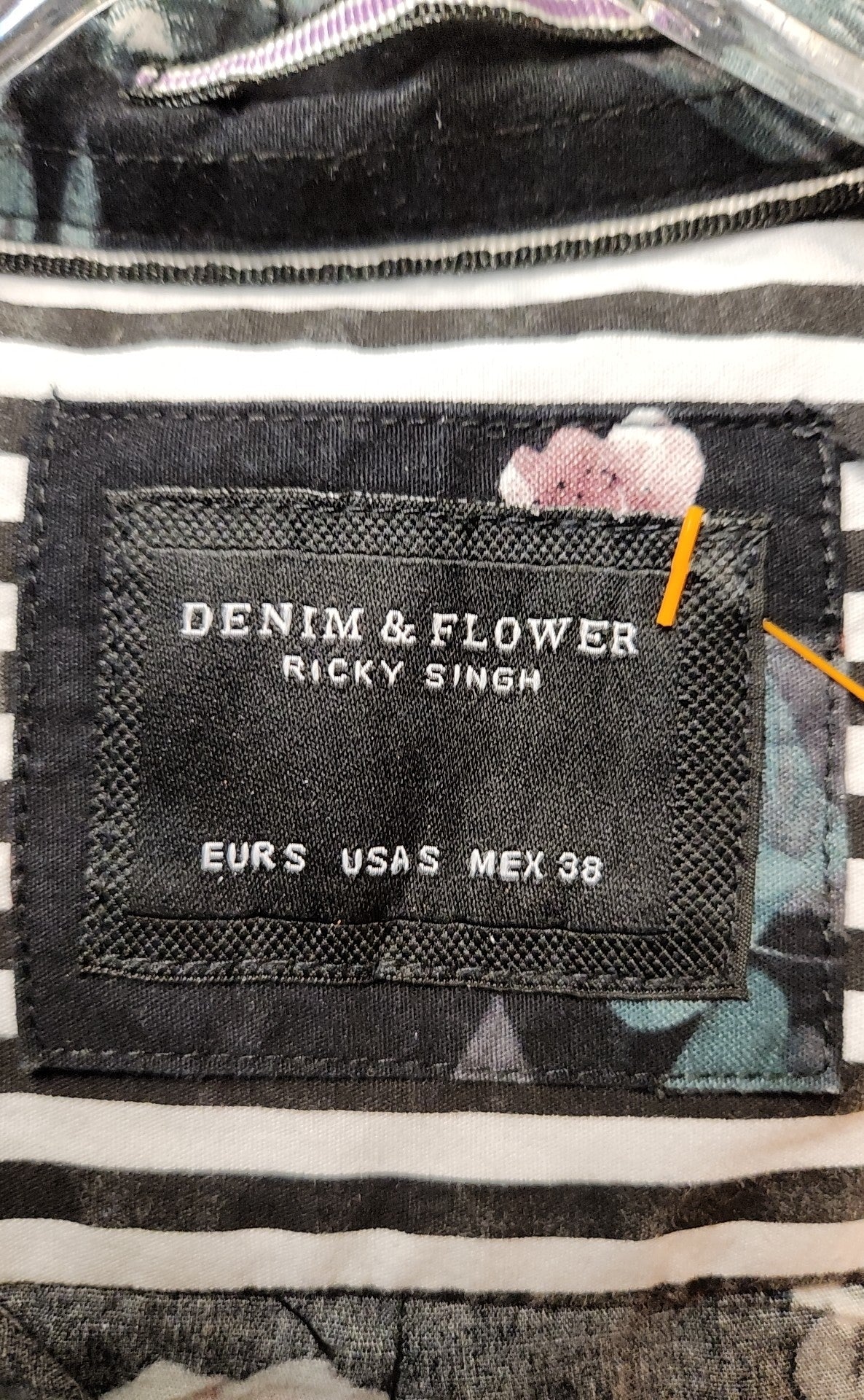 Denim & Flower Men's Size S Black Floral Shirt