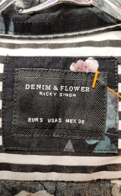 Denim & Flower Men's Size S Black Floral Shirt