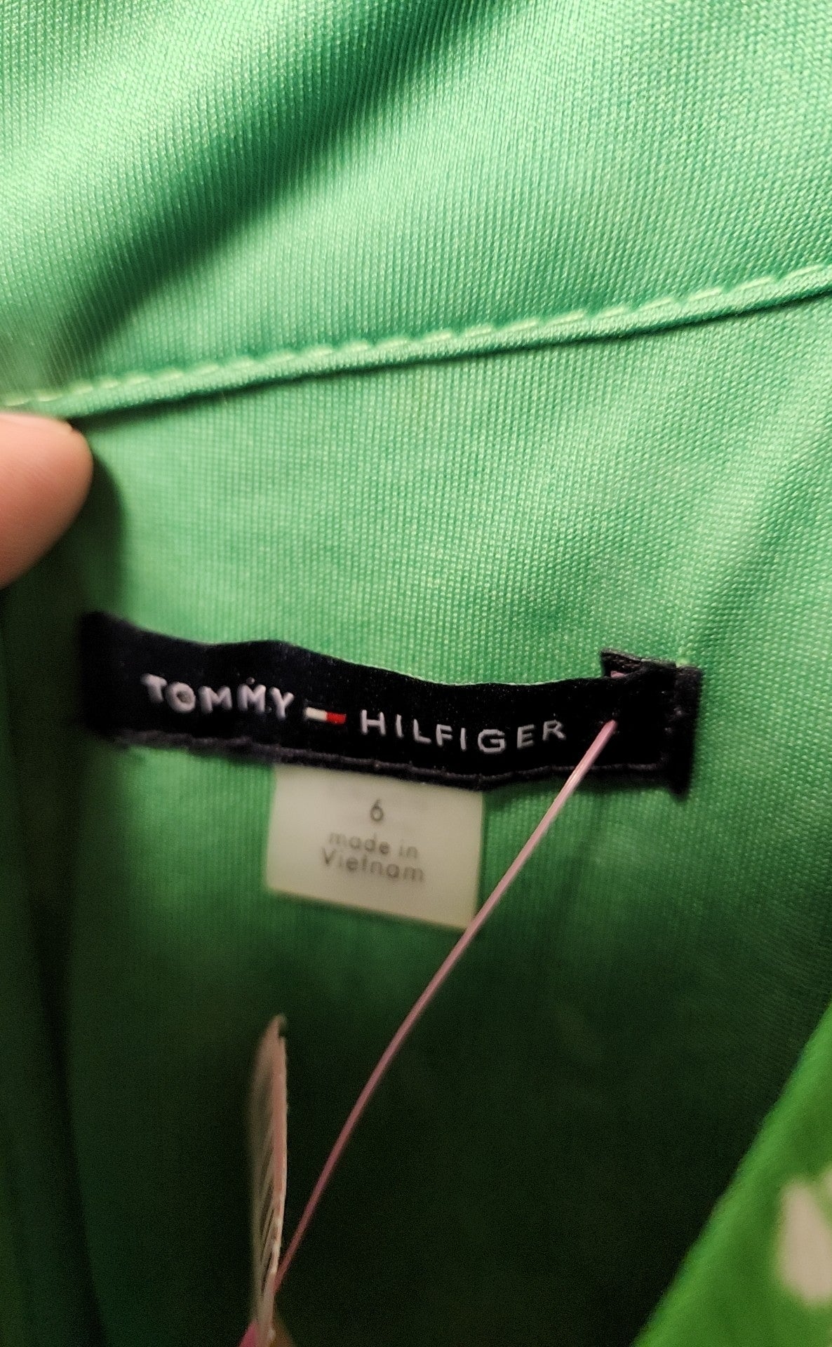 Tommy Hilfiger Women's Size 6 Green Floral Dress