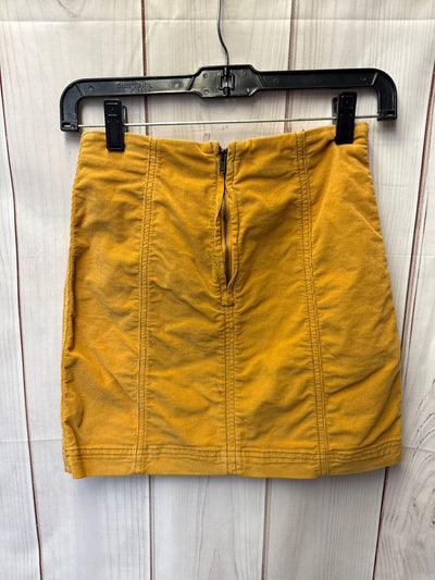Free People Women's Size 0 Yellow Skirt