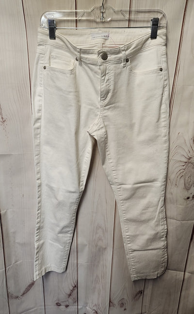 Loft Women's Size 27 (3-4) White Jeans Curvy Skinny Crop