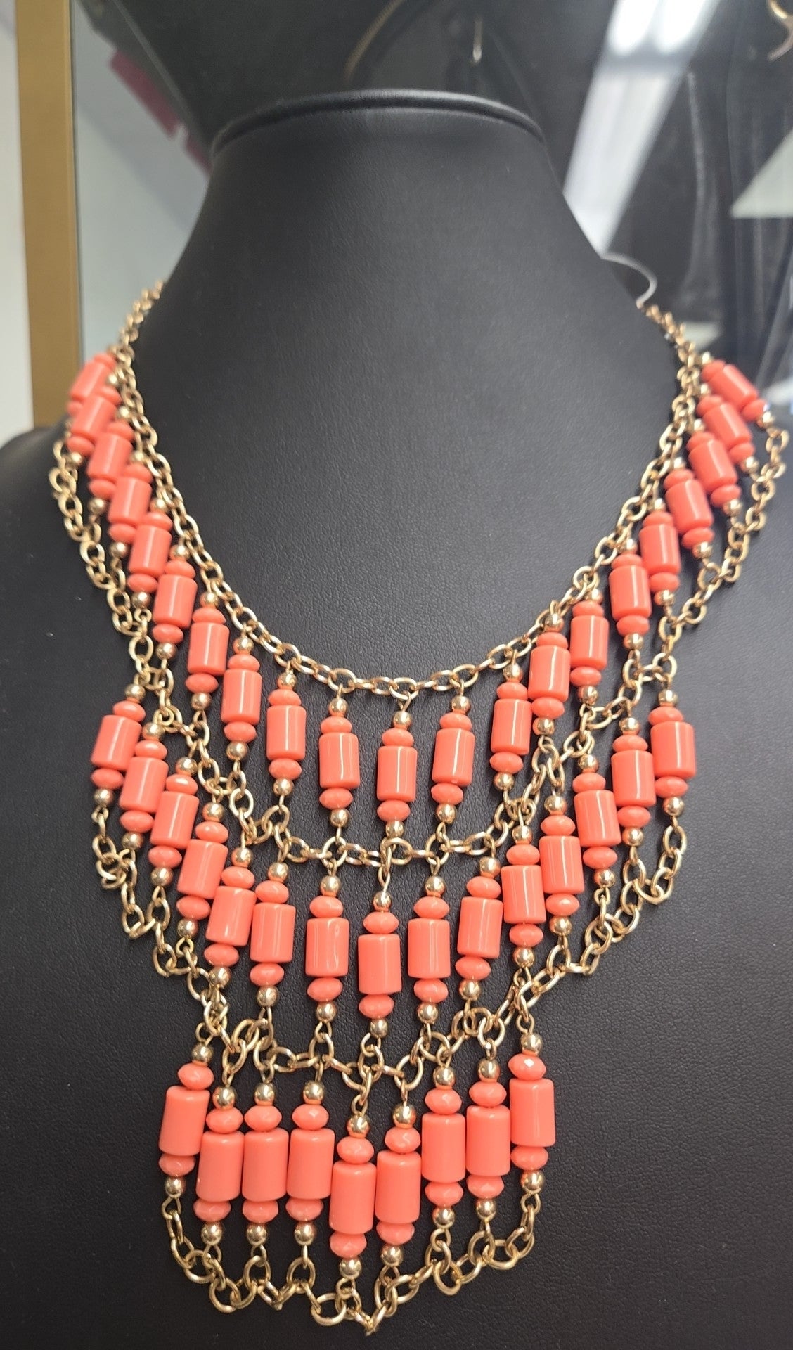 Coral Beaded Necklace