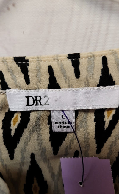 Dr2 Women's Size L Beige 3/4 Sleeve Top
