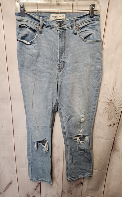 Abercrombie & Fitch Women's Size 27 (3-4) Blue Jeans The Ankle Straight