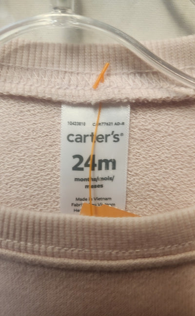 NWT Carters Girl's Size 24 Months Pink Sweatshirt