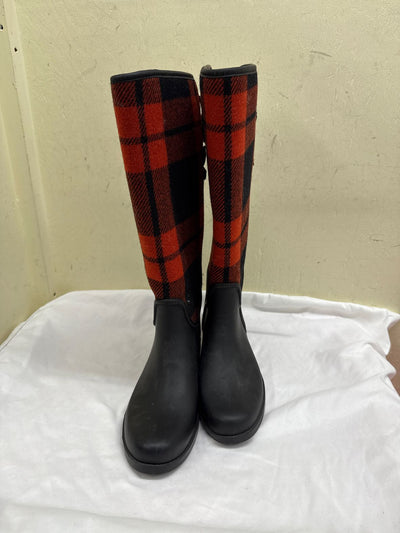 Coach Women's Size 7 Red & Black Boots Shoes