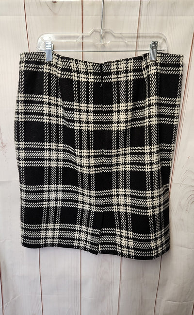 Talbots Women's Size 14 Black & White Skirt