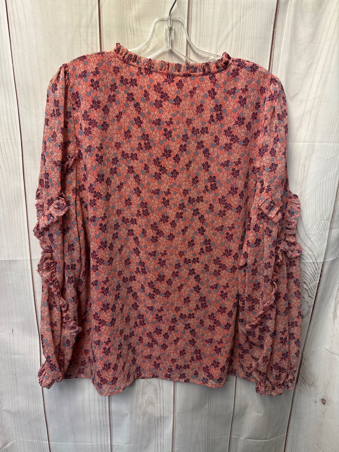 Talbots Women's Size L Pink Floral Long Sleeve Top