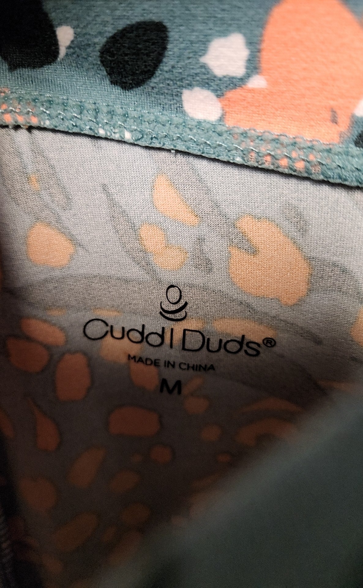 Cuddl Duds Women's Size M Green Floral Leggings