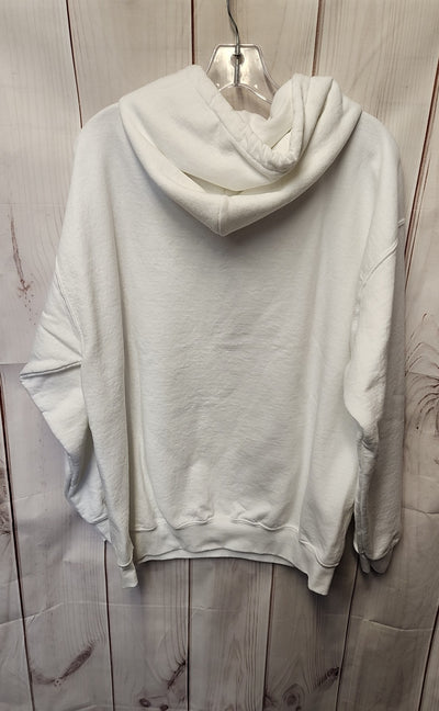 Gildan Women's Size L White Hoodie