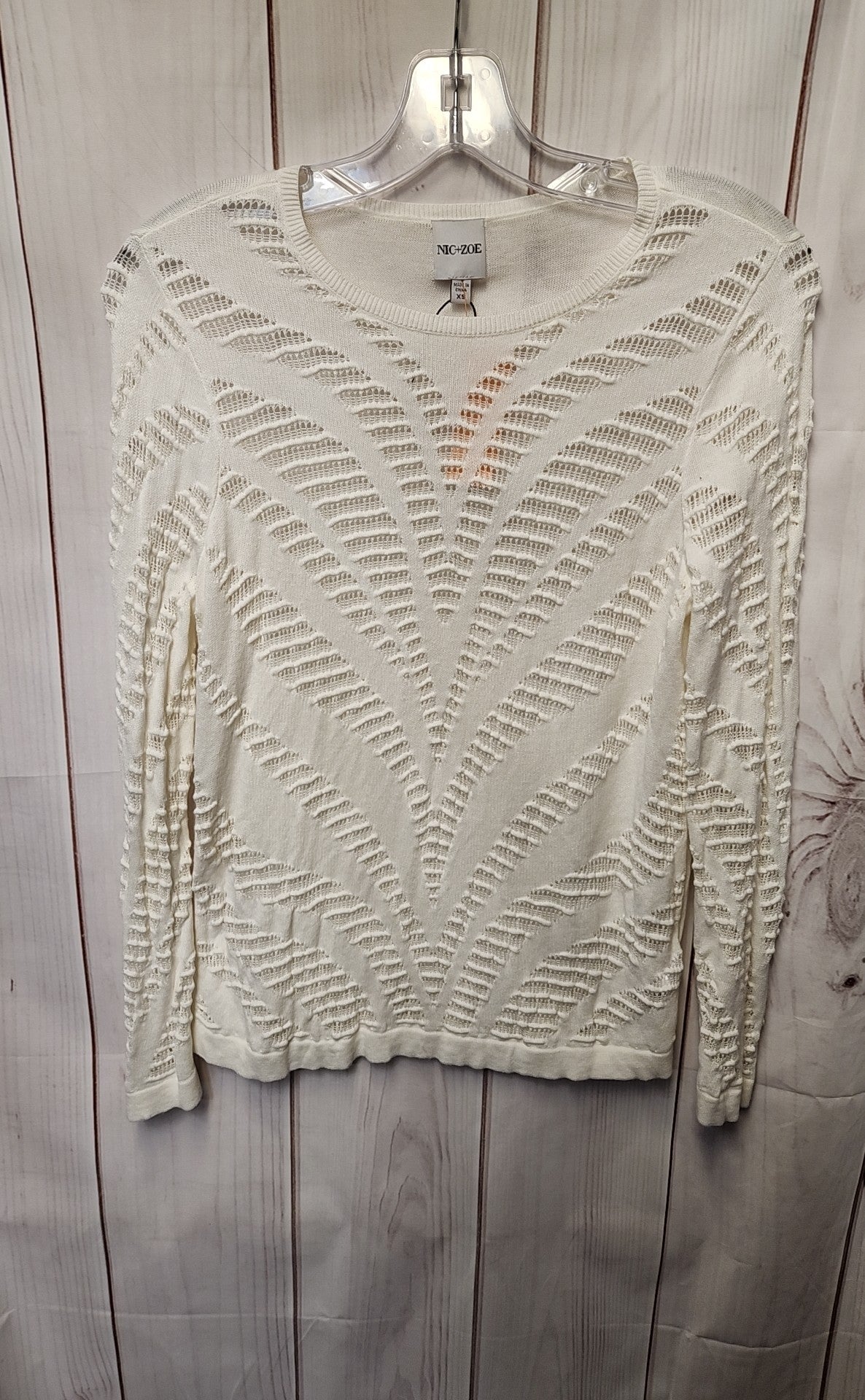 Nic & Zoe Women's Size XS White Long Sleeve Top