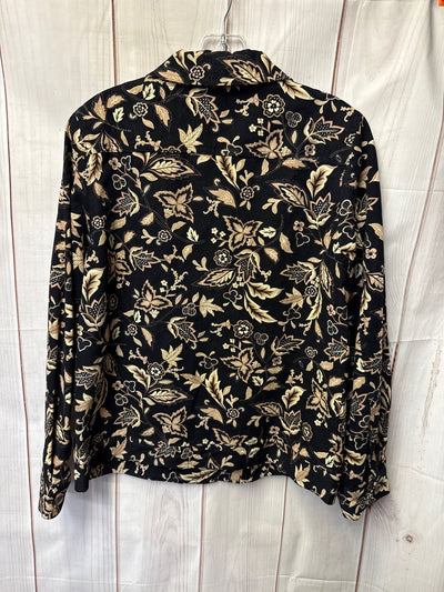 Appleseed's Women's Size S Black Floral Jacket