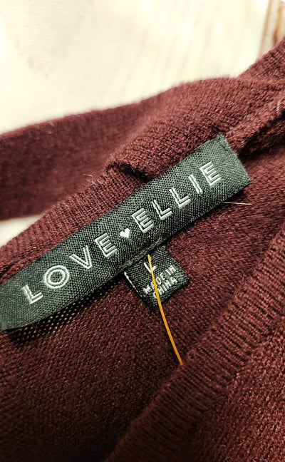Love Ellie Women's Size L Maroon Sweater