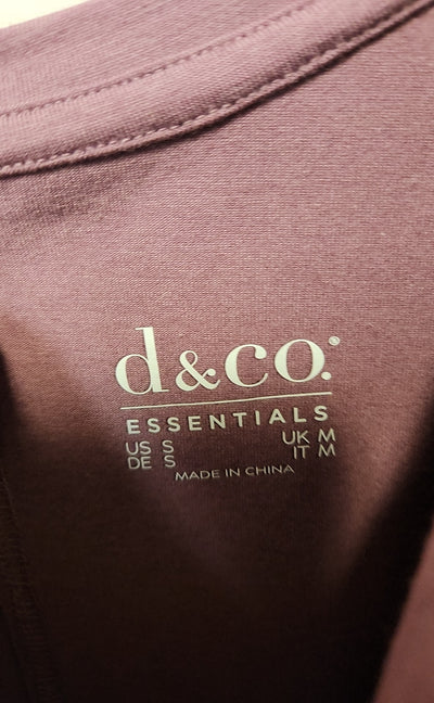 D & Co Women's Size S Purple Short Sleeve Top