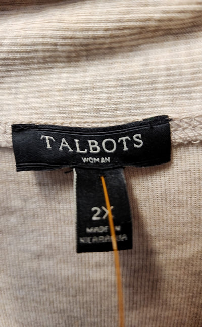 Talbots Women's Size 2X Beige Cardigan