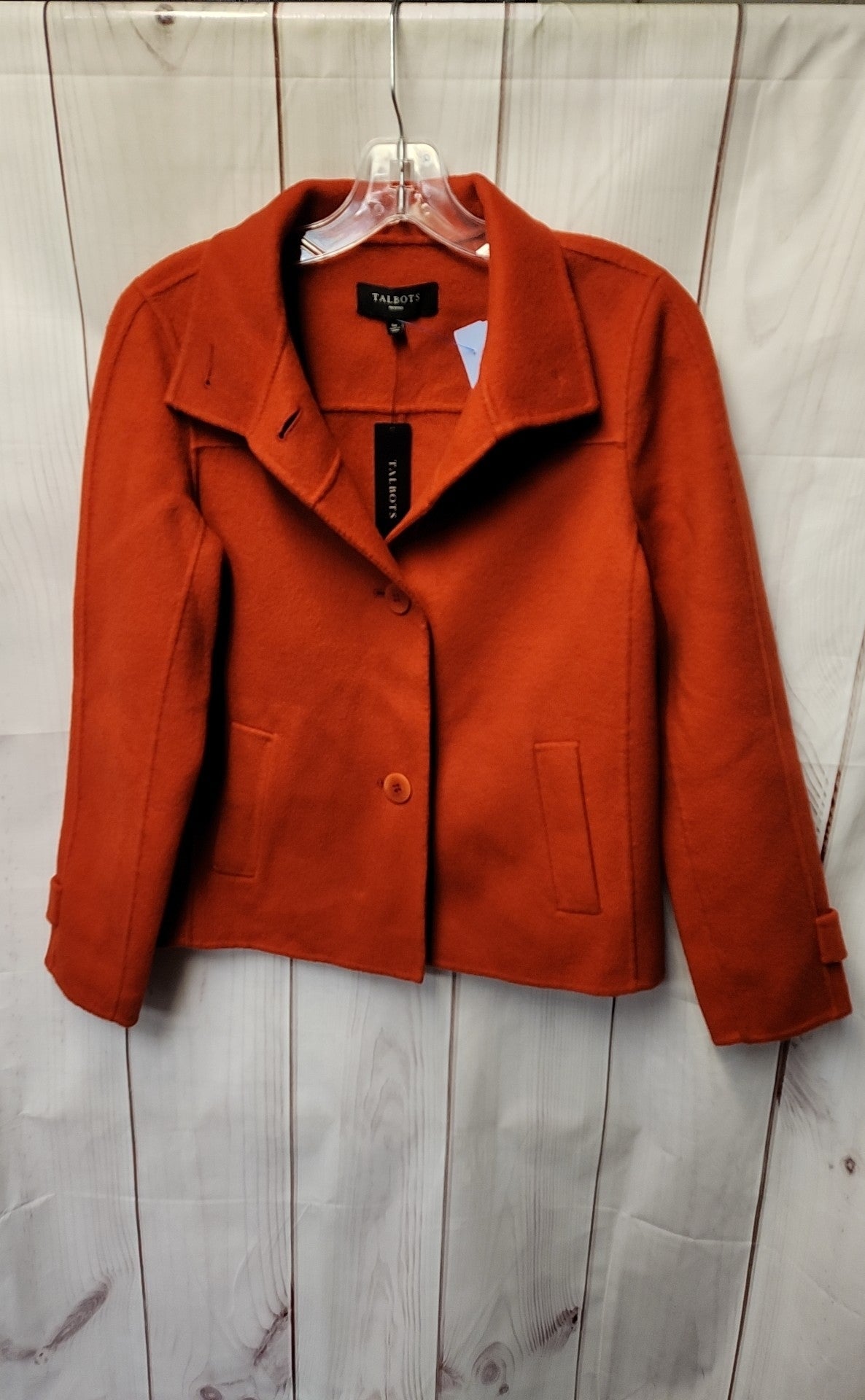 NWT Talbots Women's Size 6 Petite Red Wool Blend Jacket
