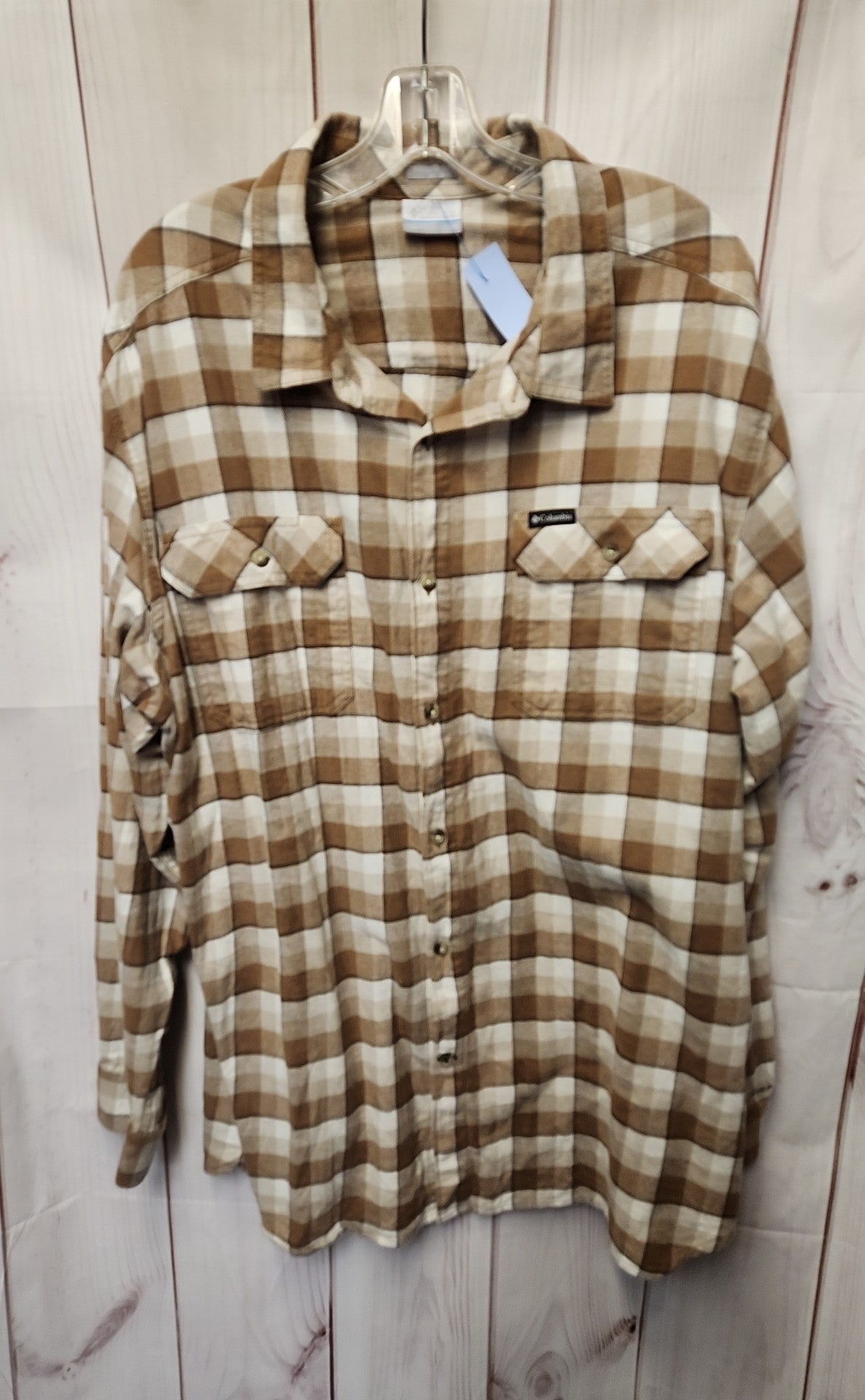 Columbia Men's Size 2X Brown Shirt