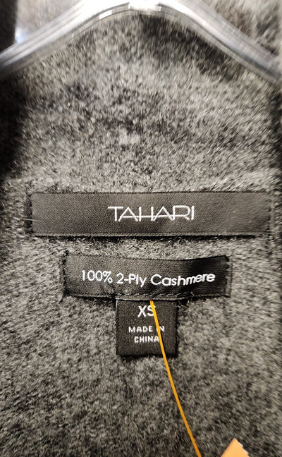 Tahari Women's Size XS Gray Cashmere Cardigan