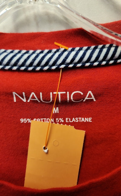 Nautica Women's Size M Red Short Sleeve Top