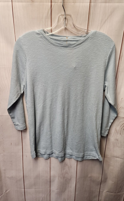 D & Co Women's Size S Light Blue 3/4 Sleeve Top
