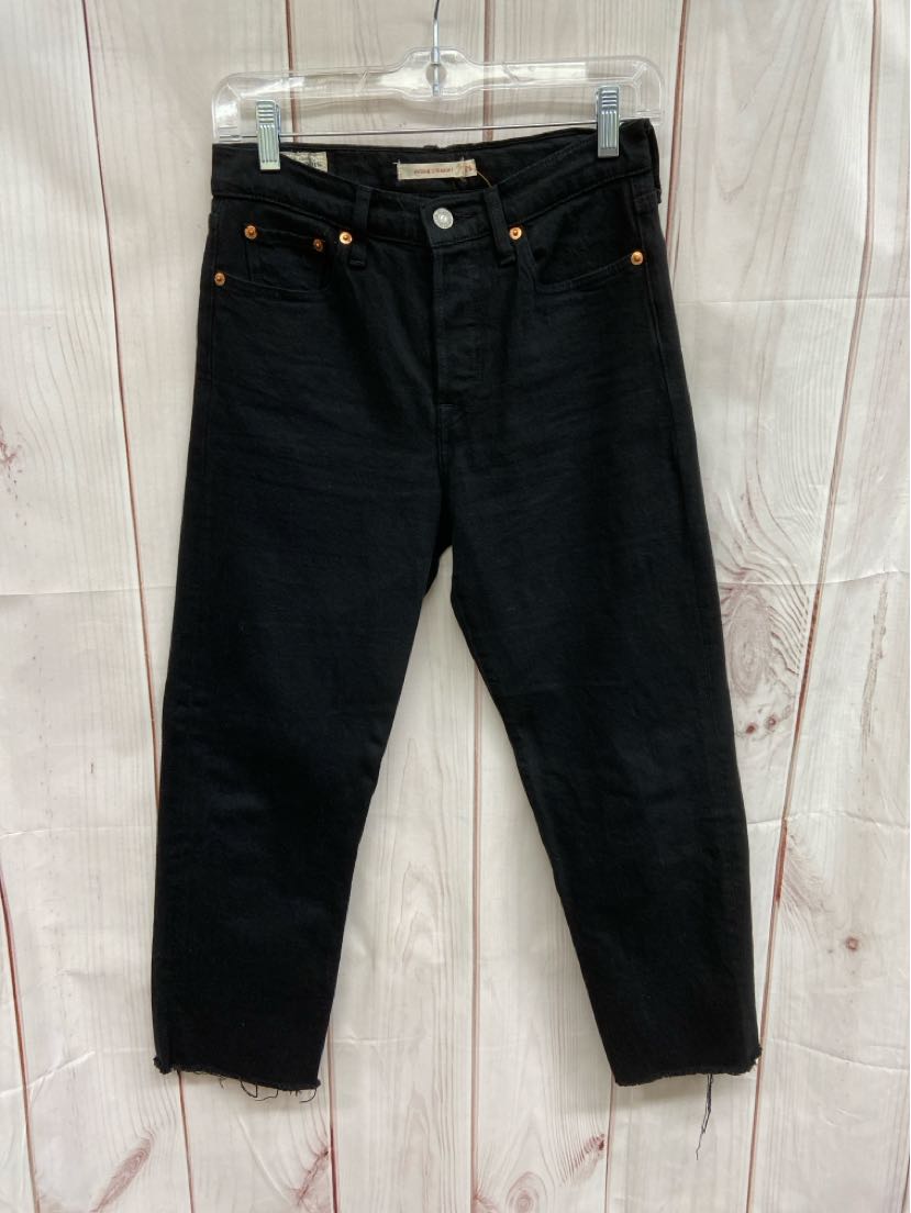 Levis Women's Size 26 (1-2) Black Jeans Wedgie Straight